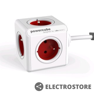 Allocacoc Listwa zasilająca PowerCube Extended 3m 2304/FREXPC Czerwona