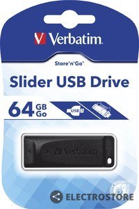 Verbatim Pendrive Slider 64GB Black
