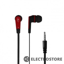 ART Słuchawki douszne z mikrofonem S2C czarno-czerwone smartphone/ Mp3/tablet