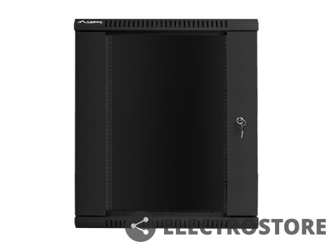 Lanberg Szafa instalacyjna wisząca 19'' 15U 600X450mm czarna (drzwi szklane) Lanberg Szafa instalacyjna wisząca 19'' 15U 600X450mm czarna (drzwi szklane)