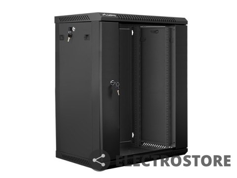 Lanberg Szafa instalacyjna wisząca 19'' 15U 600X450mm czarna (drzwi szklane) Lanberg Szafa instalacyjna wisząca 19'' 15U 600X450mm czarna (drzwi szklane)