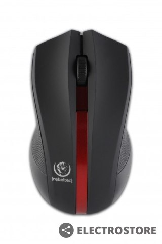 Rebeltec Bezprzewodowa mysz optyczna, GALAXY Black/red, powierzchnia gumowana