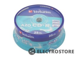 Verbatim CD-R 52x 700MB 25P CB Azo 43352