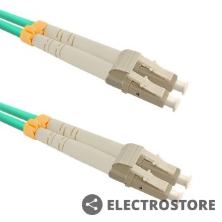 Qoltec Patchcord światłowodowy LC/UPC-LC/UPC | MM | 50/125 | OM3 | 1m