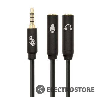 TB Kabel 3,5mm Mini Jack - 2x 3,5mm Mini Jack M/F adapter 30cm