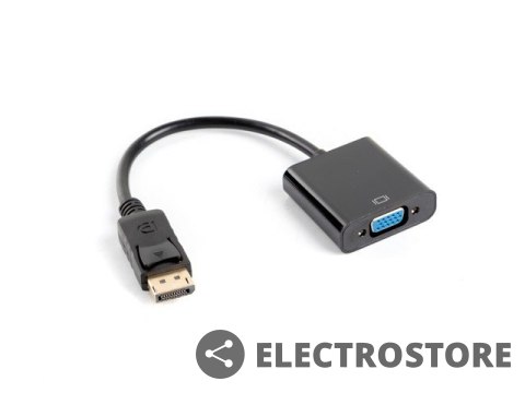 Lanberg Adapter DisplayPort (M) -> VGA 15 pin (F) czarny na kablu