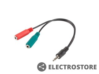 Lanberg Adapter Jack Mini(M) -> Jack Mini(F)x2 20cm czarny