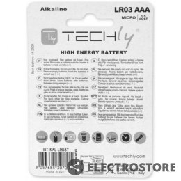 Techly Baterie alkaliczne LR03 AAA 4szt, (IBT-LR03T4B)