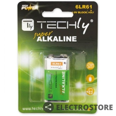 Techly Baterie alkaliczne LR61 9V 1szt, (IBT-LR61T9V)