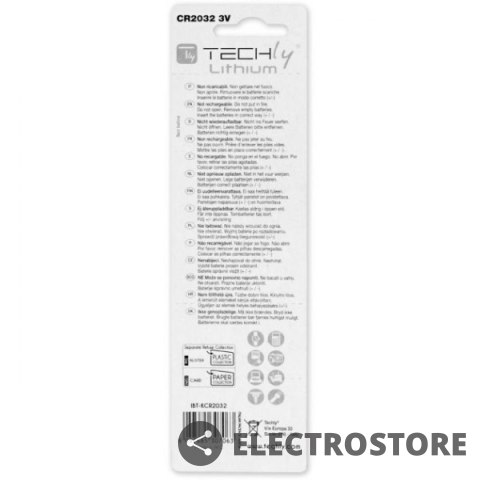 Techly Baterie litowe 3V CR2032, 5szt. Techly Baterie litowe 3V CR2032, 5szt.