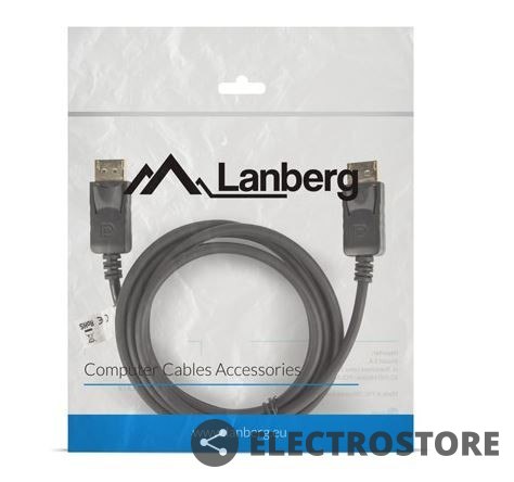Lanberg Kabel DisplayPort M/M 4K 1.8M czarny Lanberg Kabel DisplayPort M/M 4K 1.8M czarny