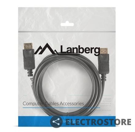 Lanberg Kabel DisplayPort M/M 4K 3M czarny Lanberg Kabel DisplayPort M/M 4K 3M czarny