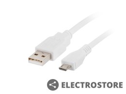 Lanberg Kabel USB 2.0 micro AM-MBM5P 0.3M biały