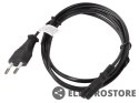 Lanberg Kabel zasilający EURO (radiowy) CEE 7/16 - IEC 320 C7 1.8M czarny