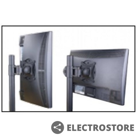Techly Uchwyt biurkowy LCD/LED 13-27 cali podwójny 2x10kg, czarny Techly Uchwyt biurkowy LCD/LED 13-27 cali podwójny 2x10kg, czarny