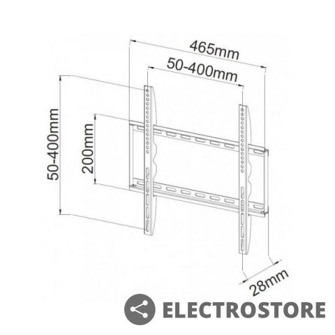 Techly Uchwyt ścienny LCD/LED 23-55cali slim, 45kg, czarny Techly Uchwyt ścienny LCD/LED 23-55cali slim, 45kg, czarny