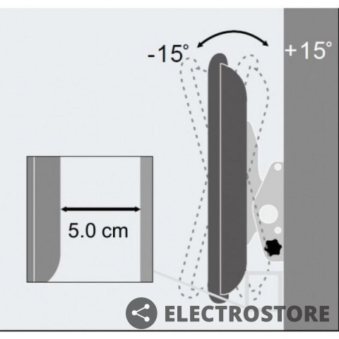 Techly Uchwyt ścienny LCD/LED 40-65cali 60kg czarny Techly Uchwyt ścienny LCD/LED 40-65cali 60kg czarny