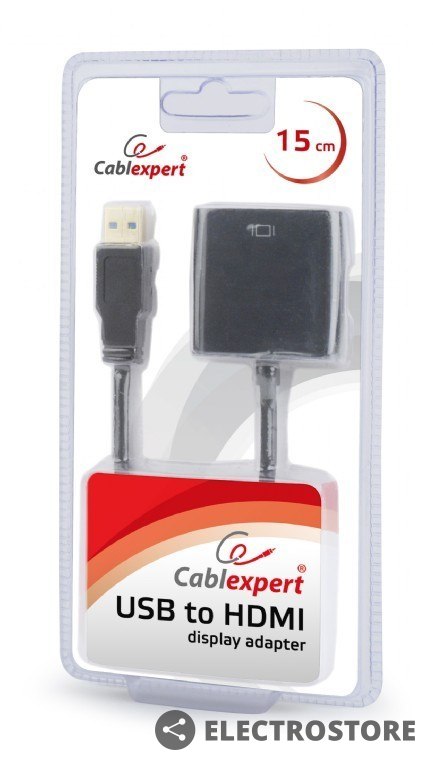 Gembird Adapter USB 3.0/HDMI-A 19pin/żeński Gembird Adapter USB 3.0/HDMI-A 19pin/żeński