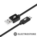 TB Kabel USB-Micro USB 1.5 m. czarny sznurek