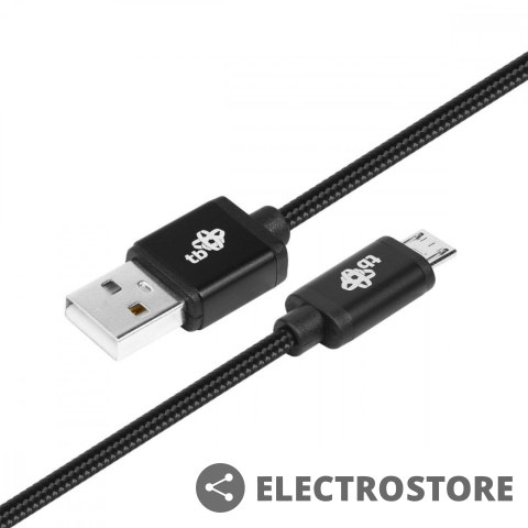 TB Kabel USB-Micro USB 1.5 m. czarny sznurek