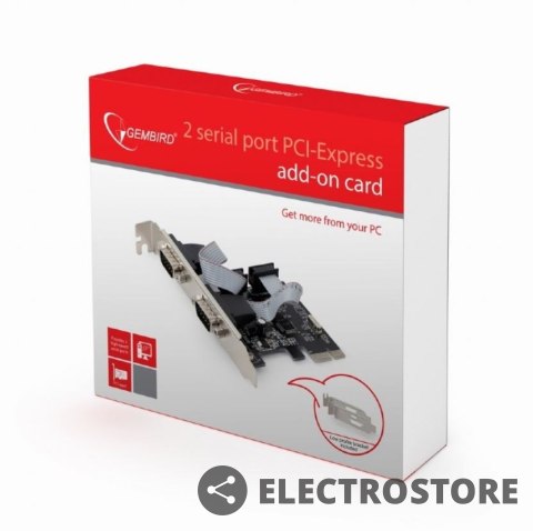 Gembird Karta PCI Express/ 2porty RS232/2MBps Gembird Karta PCI Express/ 2porty RS232/2MBps