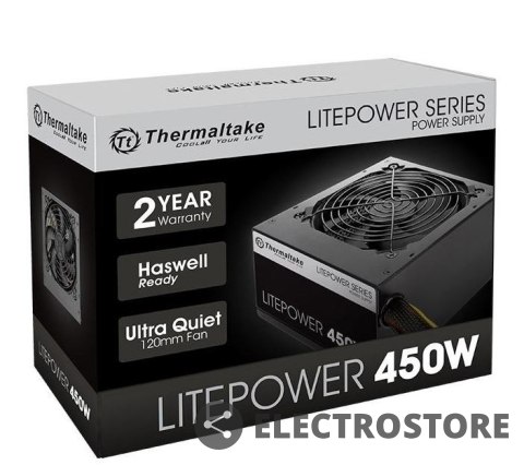 Thermaltake Litepower II Black 450W (Active PFC, 2xPEG, 120mm) Thermaltake Litepower II Black 450W (Active PFC, 2xPEG, 120mm)