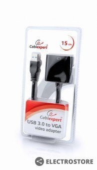 Gembird Adapter USB 3.0 -> VGA czarny Gembird Adapter USB 3.0 -> VGA czarny