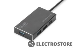 Digitus HUB/Koncentrator 4-portowy USB 3.0 SuperSpeed, aktywny, aluminium