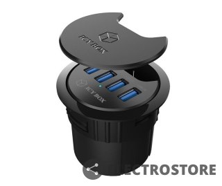 IcyBox IB-HUB1403 HUB biurkowy 60mm