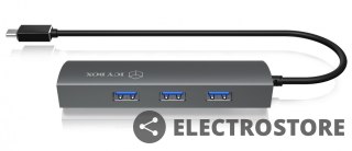 IcyBox IB-HUB1406-C 3-portowy HUB i LAN