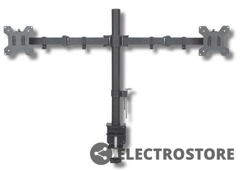 Techly Podwójne ramię biurkowe LED/LCD 13-27 cali 2x10kg VESA regulowane