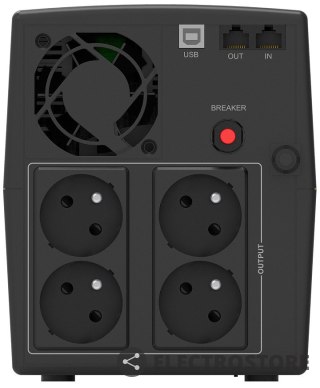 PowerWalker Zasilacz awaryjny UPS Line-Interactive 1500VA STL FR 4x PL 230V, USB, RJ11/45 In/Out