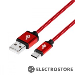 TB Kabel USB-USB C 1.5m rubinowy sznurek