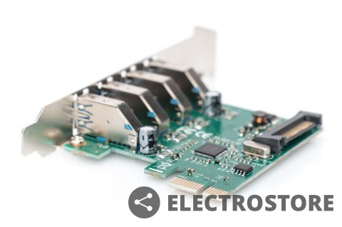 Digitus Karta rozszerzeń/Kontroler USB 3.0 PCI Express, 4xUSB 3.0, Chipset: VL805 Digitus Karta rozszerzeń/Kontroler USB 3.0 PCI Express, 4xUSB 3.0, Chipset: VL805