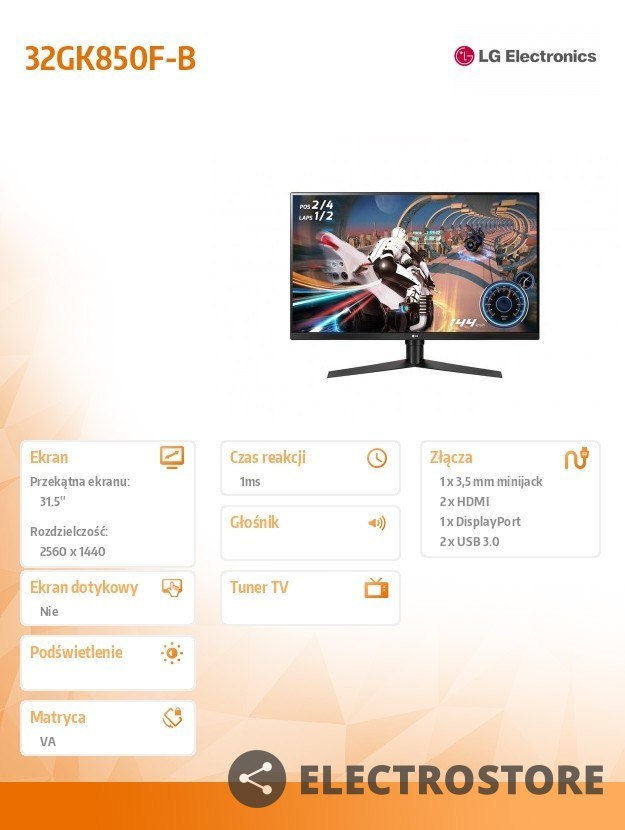 LG Electronics Monitor 32GK850F-B LG Electronics Monitor 32GK850F-B