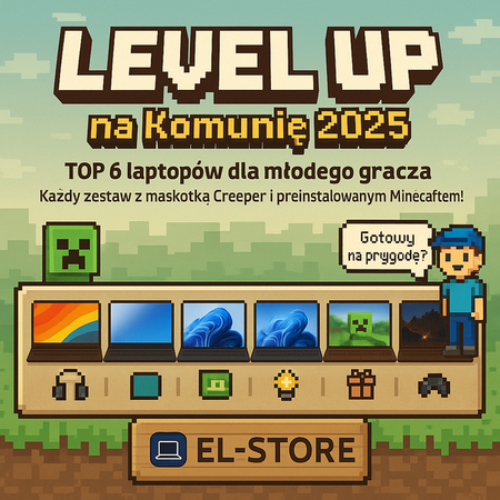 Jaki laptop na Komunię 2025? TOP 6 modeli z maskotką Creeper