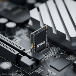 Szybki dysk SSD NVMe M.2, kluczowy dla błyskawicznego ładowania gier i systemu.