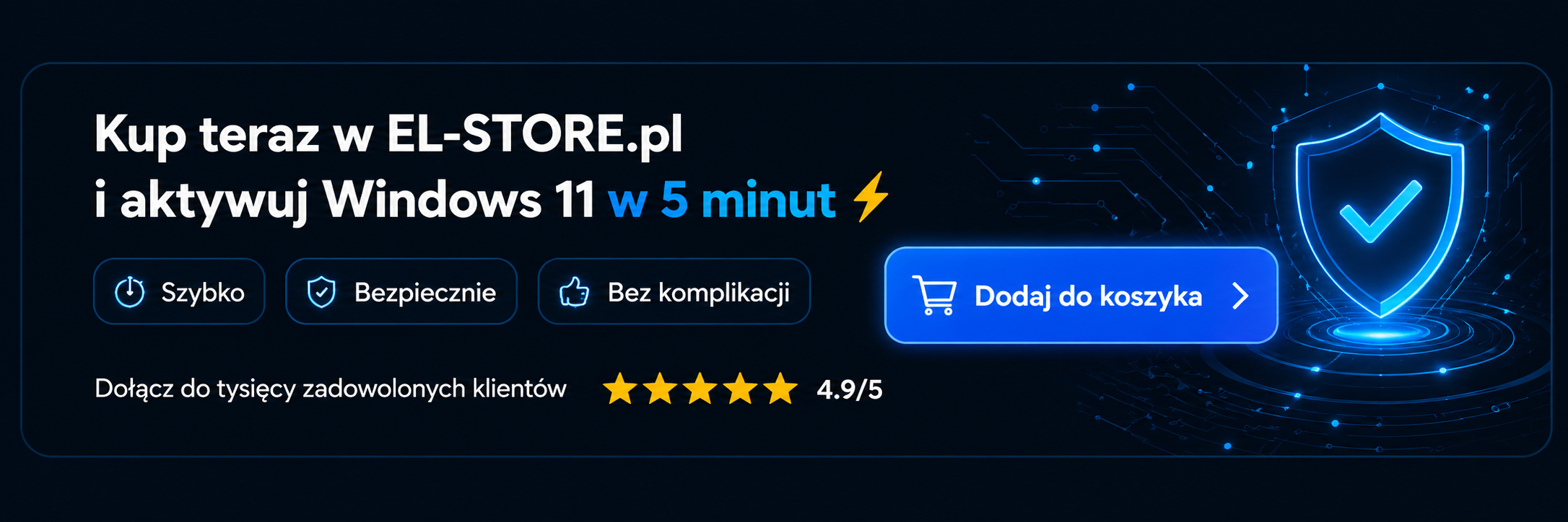 👉 Kup teraz w El-Store.pl i aktywuj&nbsp; Windows 11 w kilka minut !!!!⚡&nbsp;&nbsp;
