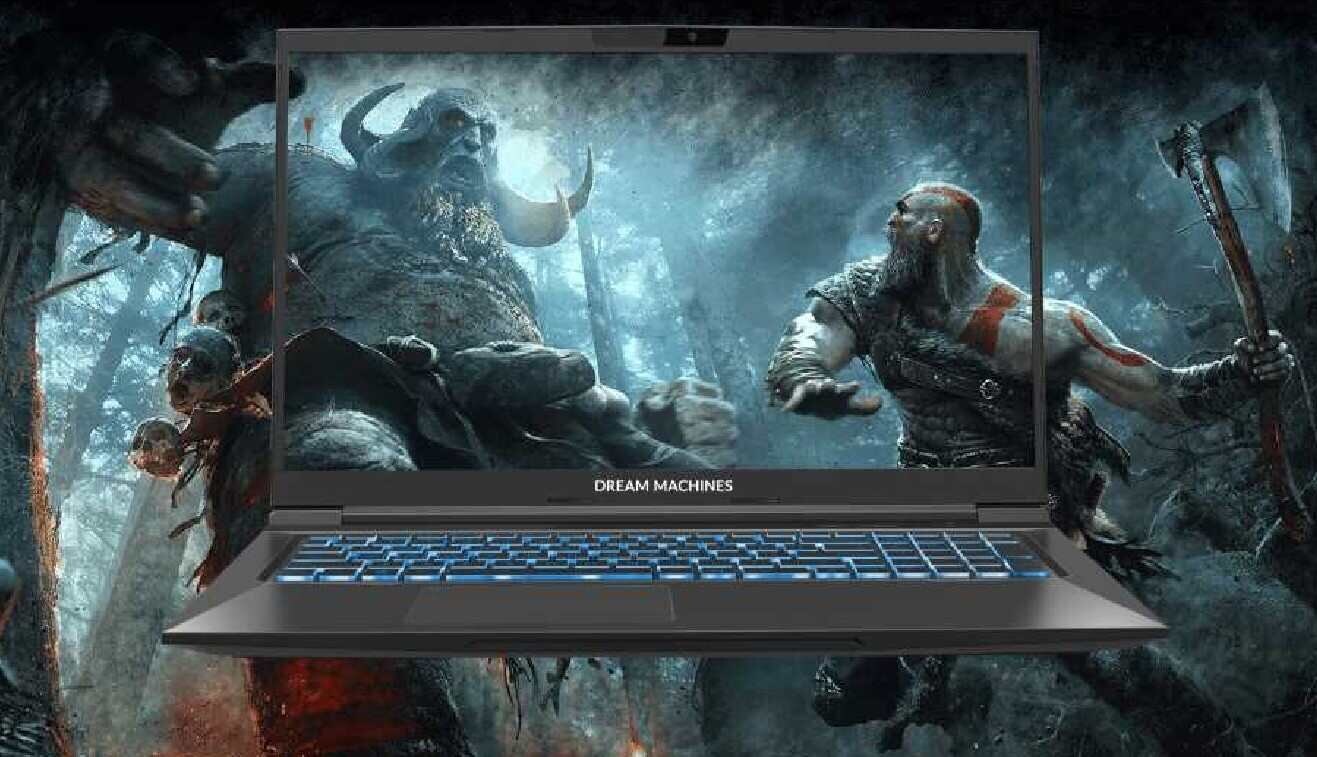 Laptop DREAMMACHINES RT3050 Ti - Podświetlana klawiatura